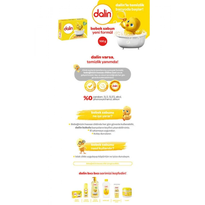 Bebek Sabunu Hasas Ciltler İçin 100gr 6 Adet