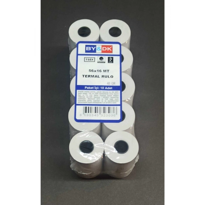 56mm X 16 Metre Termal Yazarkasa Pos Rulosu