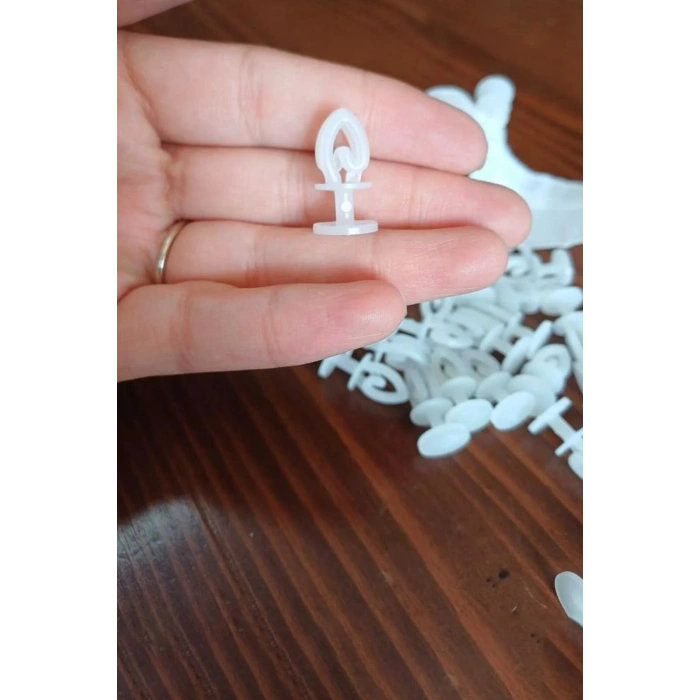 Geçmeli Perde Ve Tül Düğmesi Korniş Halkası(50 Adet) Dikilebilir Özelliğinde