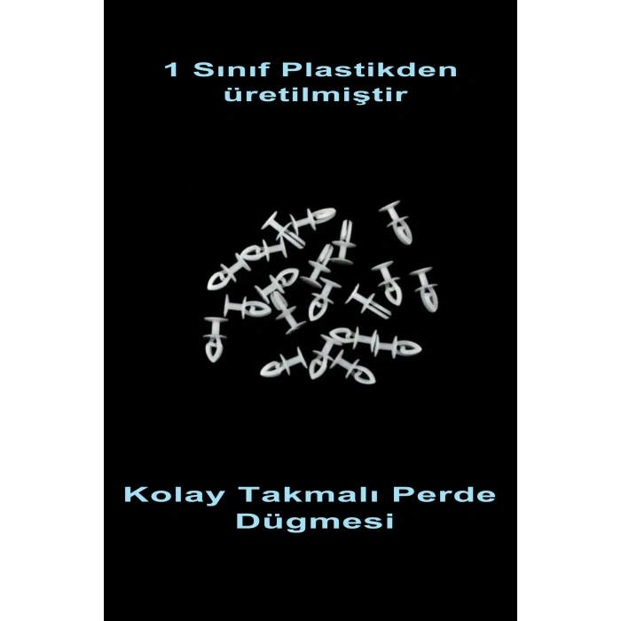 Geçmeli Perde Ve Tül Düğmesi Korniş Halkası(50 Adet) Dikilebilir Özelliğinde