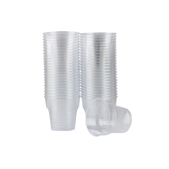 Mg Home Şeffaf Kristal Mika Ekstra Sert Plastik Bardak 180 Cc 25 Adet