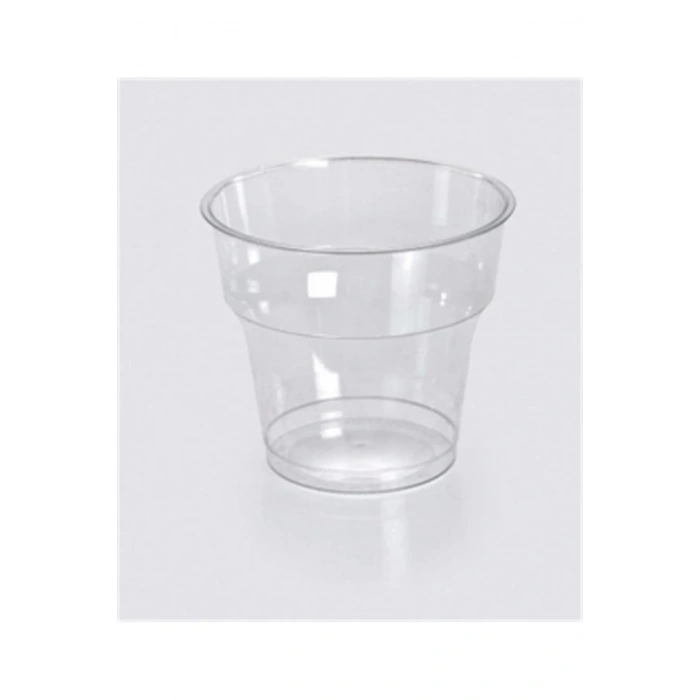 100 Adet Şeffaf Kristal Mika Ekstra Sert Plastik Bardak 180 CC 100lü