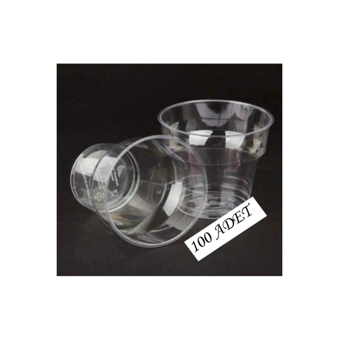 Extra Sert Plastik Şeffaf Kristal Bardak 180cc 100lü