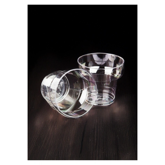 100 Adet Kristal Sert Plastik Şeffaf Pet Bardak 180 CC