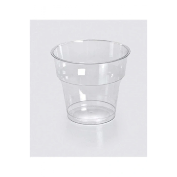25 Adet Şeffaf Kristal Mika Bardak – Sert Plastik, Yüksek Kalite | 180 cc (25’li Paket)