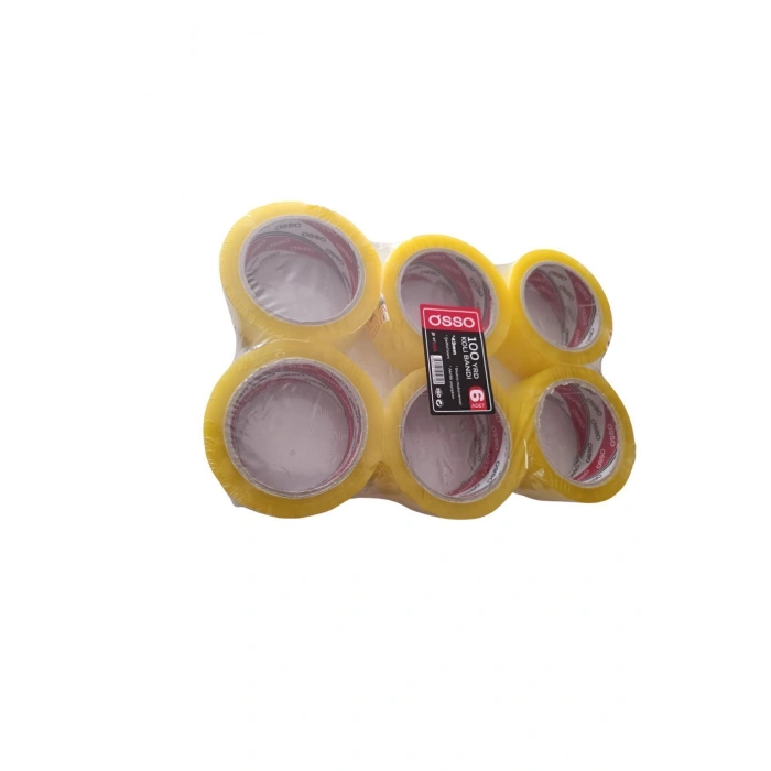 Şeffaf Koli Bandı 43x100yrd (90 METRE) - 6 Adet