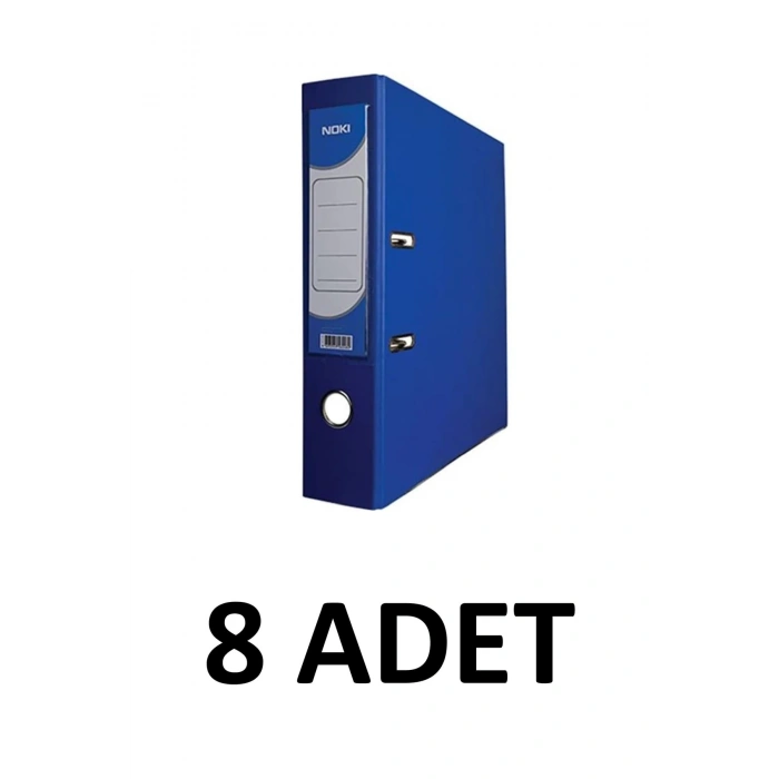 8 Adet Mavi Geniş Plastik Klasör