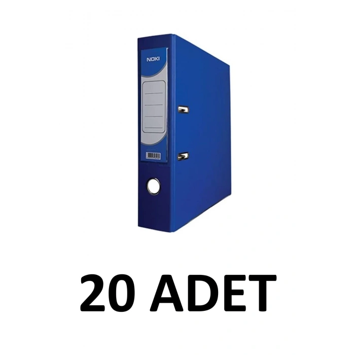 20 Adet Mavi Geniş Plastik Klasör