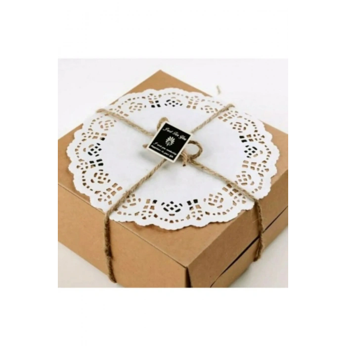100 Adet Kağıt Dantel Bardak Altlığı Çay Bardağı Altı Sunum Kağıdı I 9 Cm/