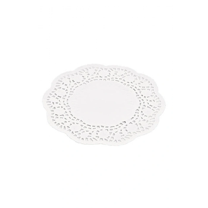 Dantel Kağıt Karton Çay Meşrubat Bardak Altlığı - Beyaz - 9 Cm. - 500 Adetlik Paket