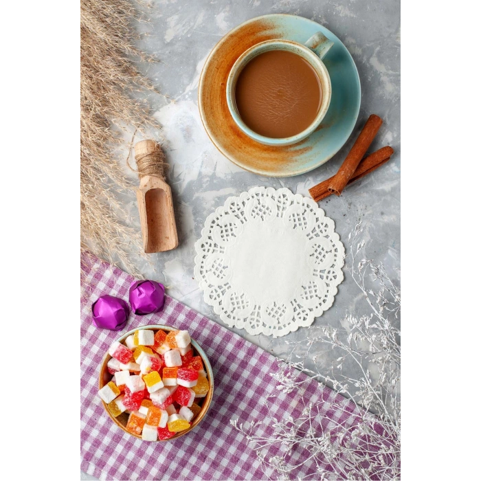 500 Adet Dantel Kağıt-bardak Altlığı 9cm