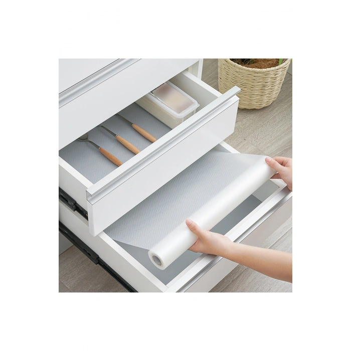 45 Cm X 10 Mt Çok Amaçlı Eva Kaymaz Dolap Içi Çekmece Raf Örtüsü Kaydırmaz Su Geçirmez 10 Metre Rulo
