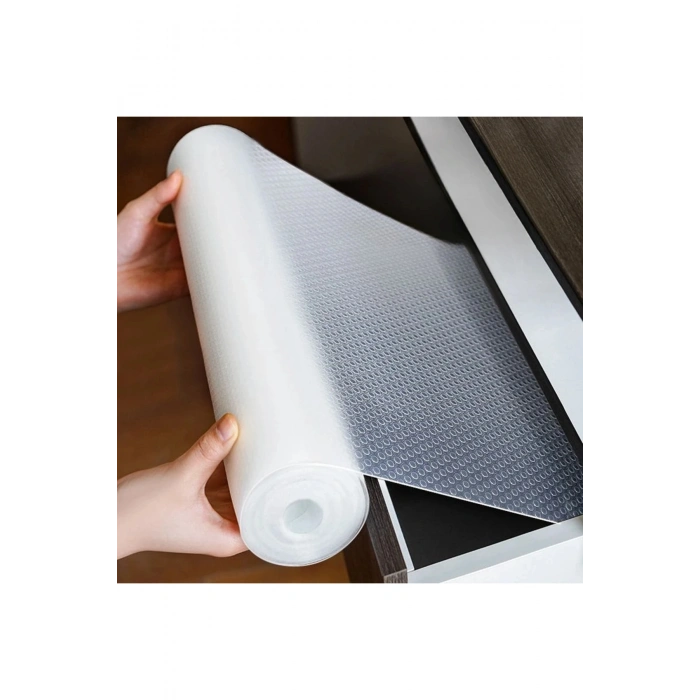 45 Cm X 10 Mt Çok Amaçlı Eva Kaymaz Dolap Içi Çekmece Raf Örtüsü Kaydırmaz Su Geçirmez 10 Metre Rulo