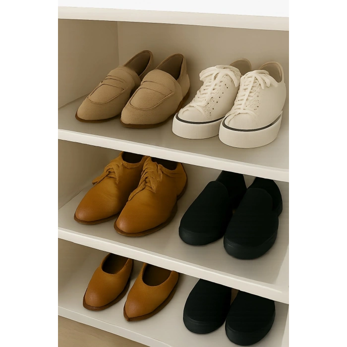 Ayakkabılık İçin Şeffaf Kaymaz Tabanlı Dolap Raf Çekmece Örtüsü - Eva Malzeme - 10 Metre x 45 cm