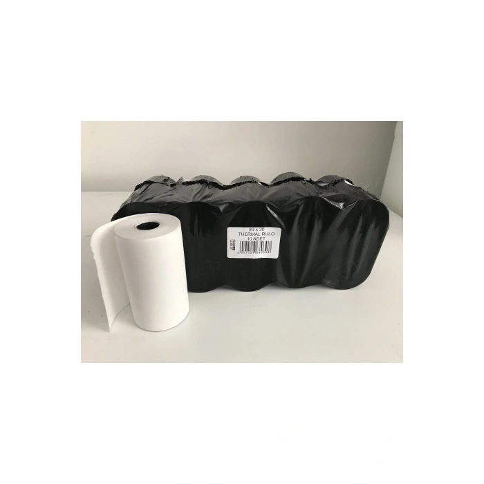 Termal Yazarkasa Pos Rulosu 80 Mm X 30 Mt Adisyon, Bilgi Fişi ( 10adet Fiyatıdır)