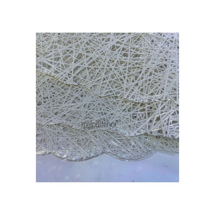 Krem yuvarlak iplik desen hasır kalın lüks şeffaf kaplama pvc muşamba masa örtüsü silinebilir