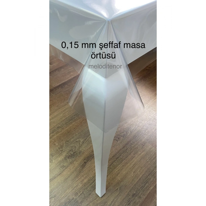 Düz ince şeffaf silinebilir kaymaz 0,15 mm net görüntü pvc naylon muşamba masa örtüsü