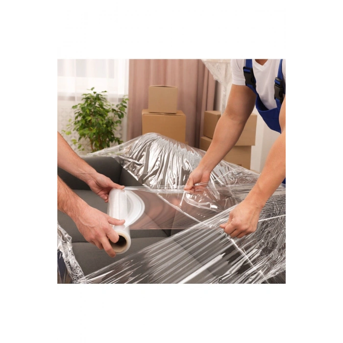 50cm Streç 17mc.kopmaz,yüzeyi Bırakmaz.6 Adet (1 KOLİ 6LI PAKET) Palet,mobilya,nakliye Eşya Sarımı