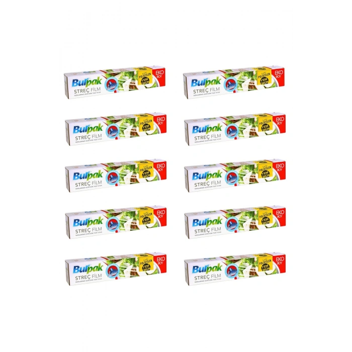 Sarı Şeffaf Mutfak Rulo Streç Film Folyo - 45 Cm. x 166 Metre - 9 Mikron - Gıdaya Uygun - 10