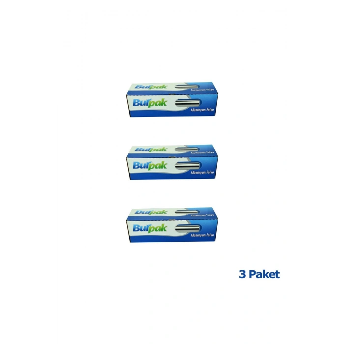 Alüminyum Folyo - 30 Cm. x 100 Metre - 10 Mikron - 3 Paket
