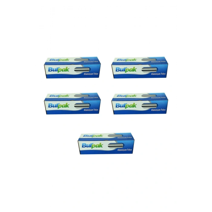 Alüminyum Folyo - 30 Cm. x 100 Metre - 10 Mikron - 5 Paket