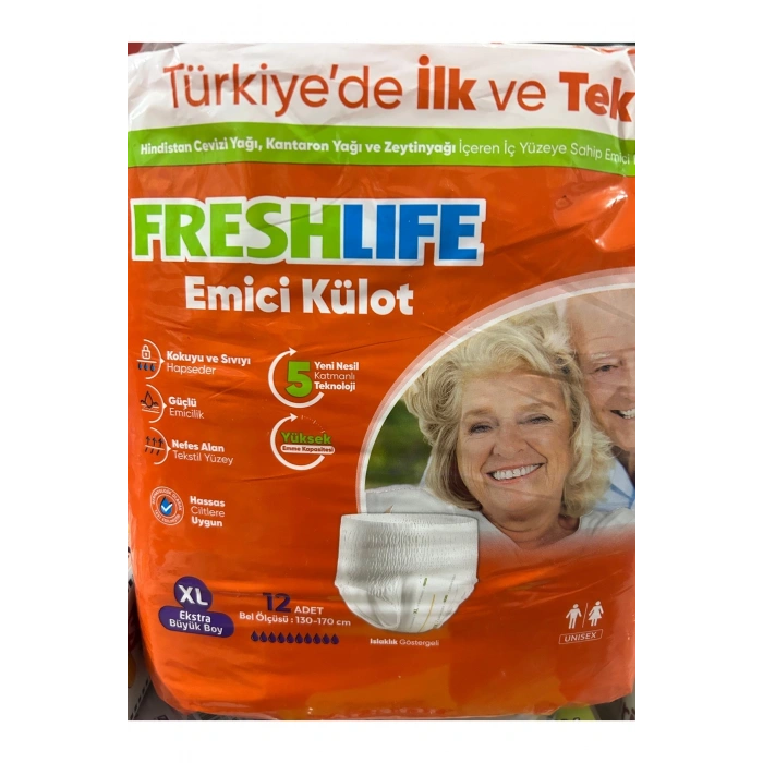 Fresh Life Yetişkin Emici Külot Bez Xl 12 Adet