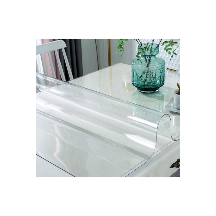1.4 Mm Pvc Masa Örtüsü Ve Koruyucusu Süper Net Yumuşak Seffaf Su Geçirmez Isıya Dayanıklı 1.4mm