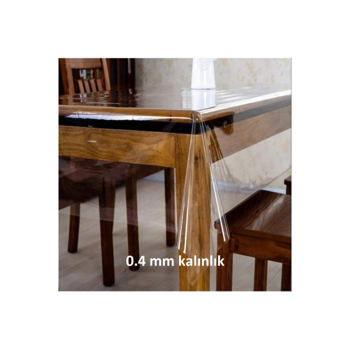 Şeffaf Naylon Muşamba Pvc 0.4mm Kalınlık Masa Örtüsü
