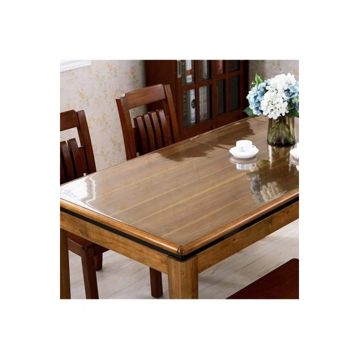 Argezemin Pvc Kalın Kaymaz Masa Örtüsü Koruyucu 1,7mm Kalınlık 90 X 130 Cm