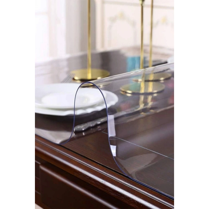 1.4 Mm Net Kalınlık Şeffaf Kalın PVC Masa Koruyucu Mika Masa Örtüsü