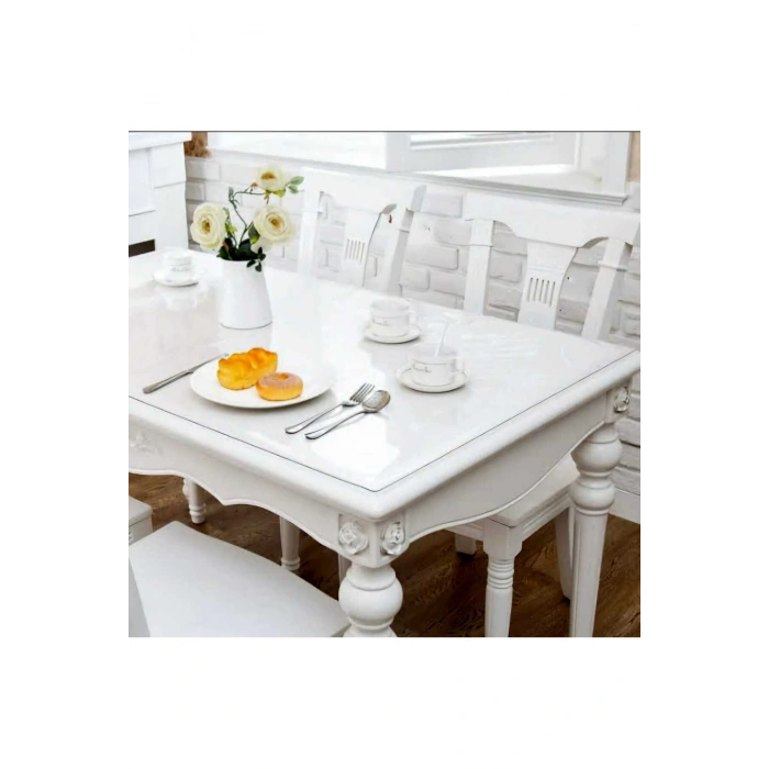 1.2 mm KALINLIK 90 cm en Şeffaf  Kalın PVS Masa Koruyucu Mika Masa Örtüsü