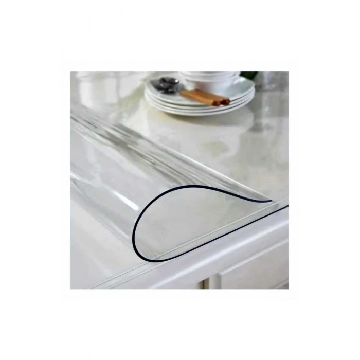 1.2 mm KALINLIK 90 cm en Şeffaf  Kalın PVS Masa Koruyucu Mika Masa Örtüsü