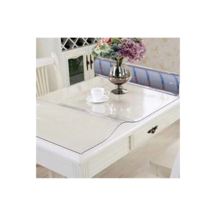 1.2 mm KALINLIK 90 cm en Şeffaf  Kalın PVS Masa Koruyucu Mika Masa Örtüsü