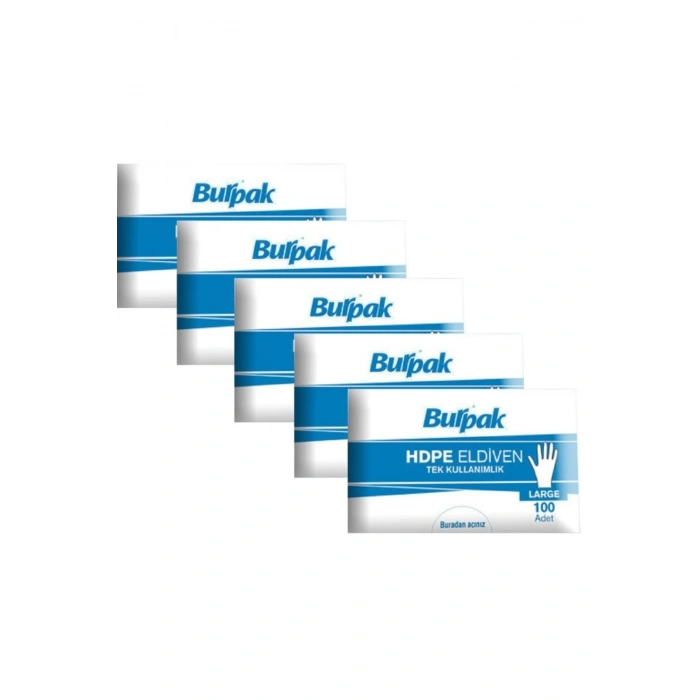 Şeffaf Eldiven Hdpe 5 Kutu 5x100 Adet