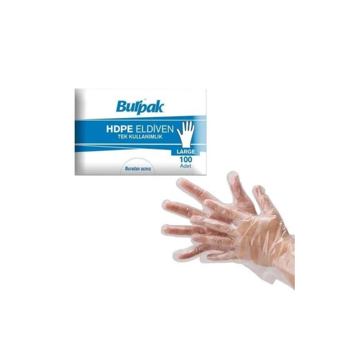 TEK KULLANIMLIK ŞEFFAF ELDİVEN 100 LÜ TAKRİBİ 60 G.