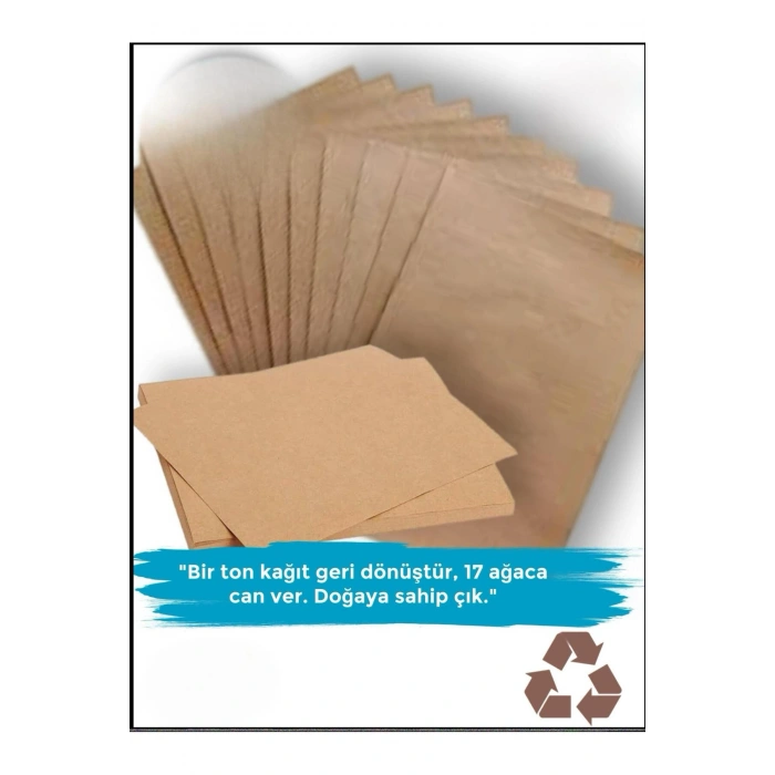 Kraft Saman Kağıdı Paketleme Hobi Etiket Kağıdı 80 gram 5 Adet 70 X 100 Ebatında (0,28KG)