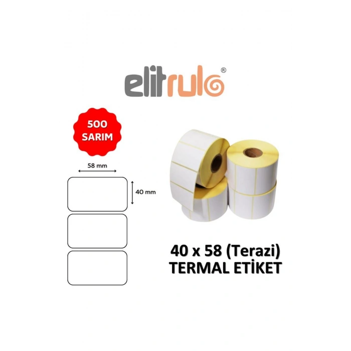 Elitrulo Terazi Etiketi 40x58 Termal - 500 Adet