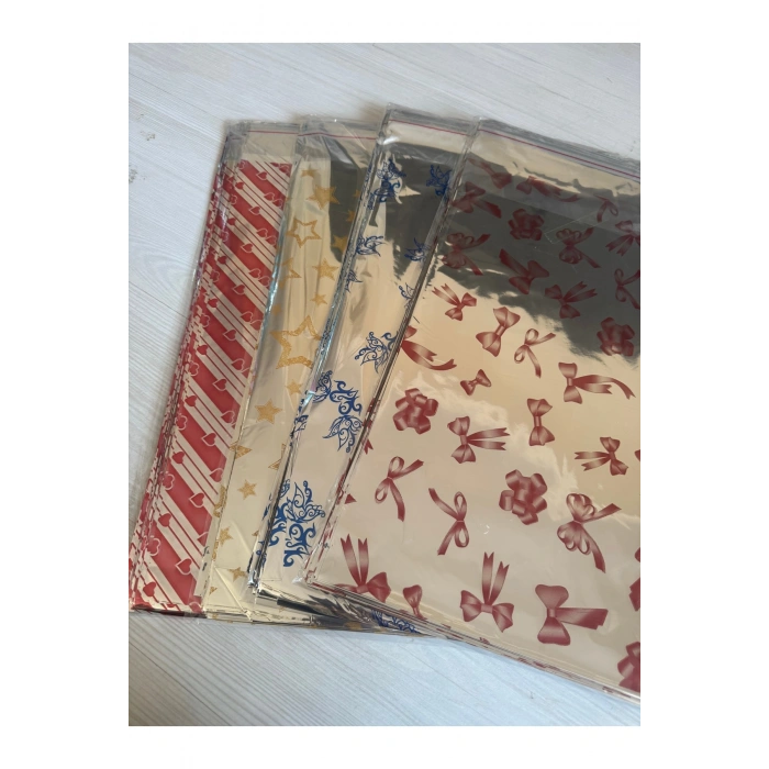 Hediye Paketi Metalize Poşet Kendinden Yapışkanlı Bantlı 35x50 20’lu