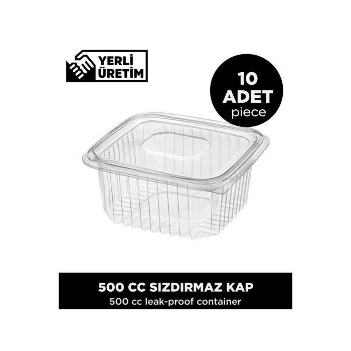 500 CC Sızdırmaz Kap - 10 Adet