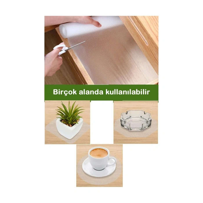 Kaymaz Dolap Raf Çekmece Örtüsü - Eva Malzeme - 5 Metre x 45 cm