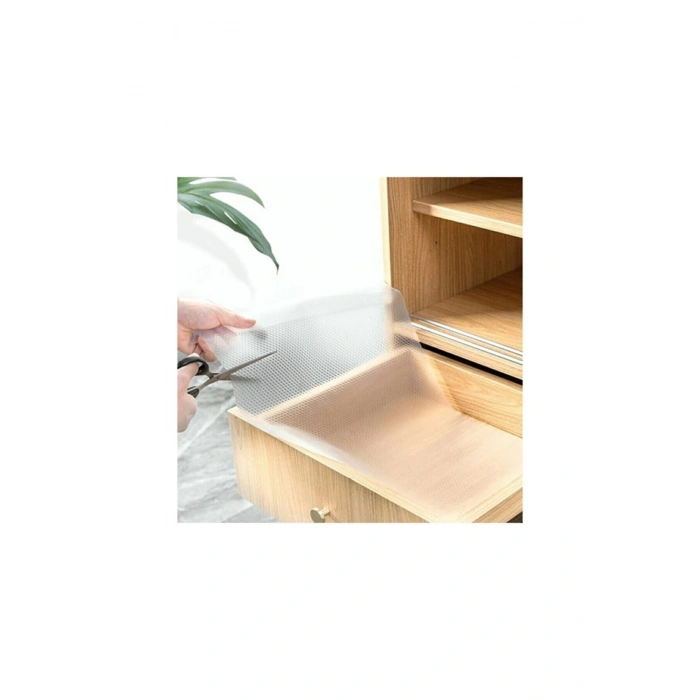 Eva Şeffaf Kaymaz Raf Dolap Çekmece Örtüsü 45*10 Mt