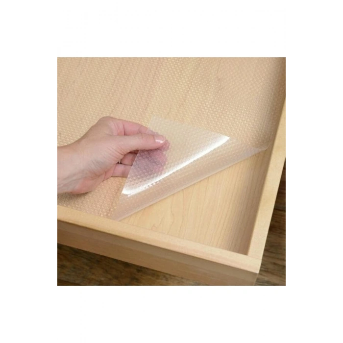 Eva Şeffaf Kaymaz Raf Dolap Çekmece Örtüsü 45*10 Mt