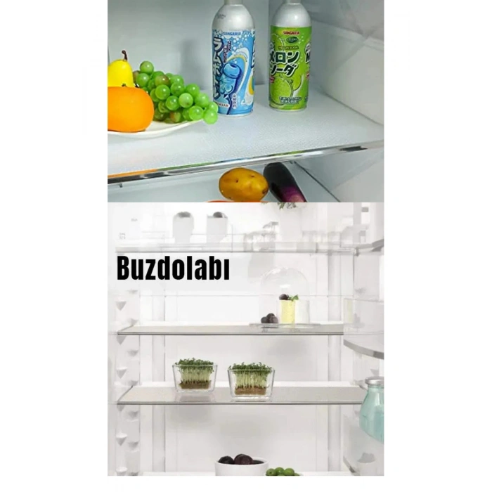 Buzdolabı Kaymaz Dolap Raf Çekmece Örtüsü - Eva Malzeme - 10 Metre x 45 cm