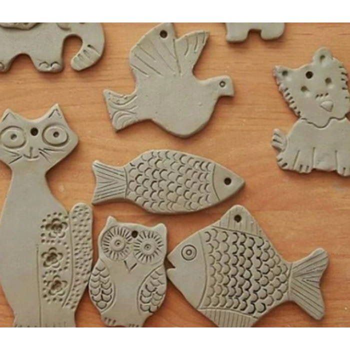 Kahverengi Kil Hamuru 500 gr x 10 Adet (5 Kg) Hava ile Kuruyan Seramik & Heykel Kili | Doğal Modelleme Hamuru