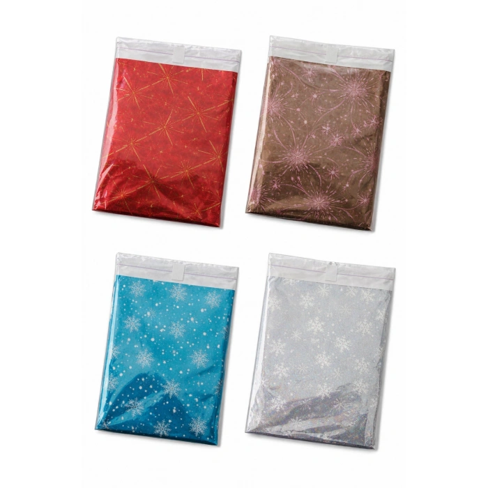 1 ADET Kendinden Bantlı Metalize Hediye Paketi Poşeti Yapışkanlı 40X60 Cm