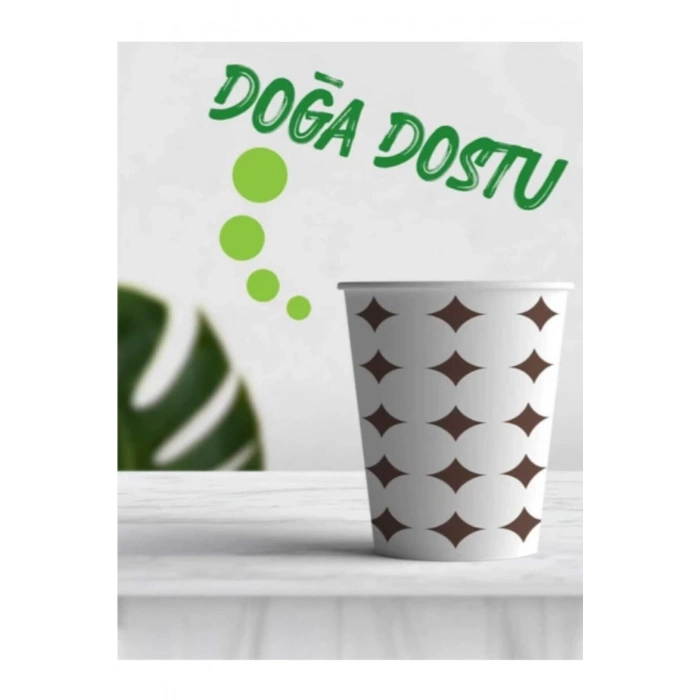 7 Oz Karton Bardak 1000 Adet Tahta Karıştırıcı Hediye