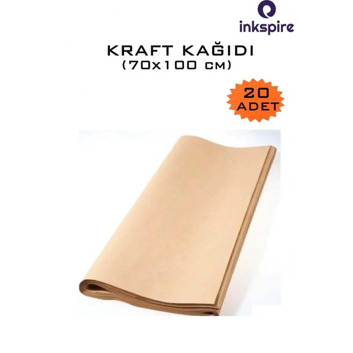 70x100 Kraft Kağıt 80 gr 20 Adet Kıraft Saman Kağıdı 70x100 Çeyiz Kağıt Ambalaj Kaplama Kağıdı Paket