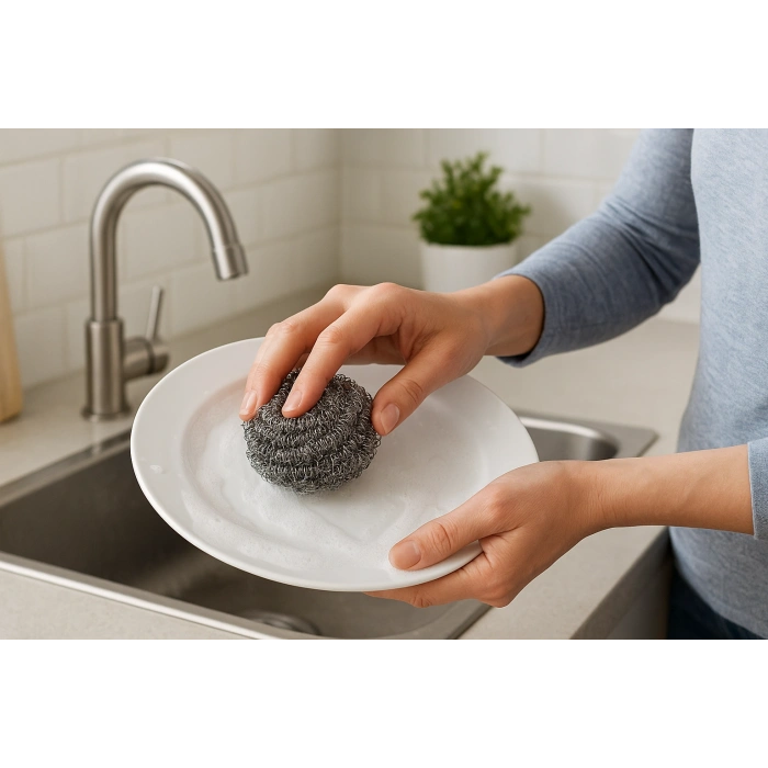 8 Adet 60ar Gram BÜYÜK BOY Kalın Bulaşık Teli Pratik ve Kolay Ovma Teli Ekonomik Top tel Sürtme Teli