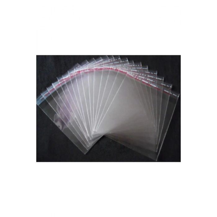 8,5 Cm X 15 Cm. Şeffaf Bantlı Jelatin - Yapışkanlı Poşet - 1000 Adet
