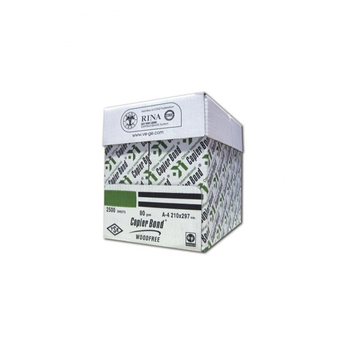 A Kalite Copier Bond A4 Fotokopi Kağıdı 80gr. 2 Koli (10 PAKET 5000 ADET)